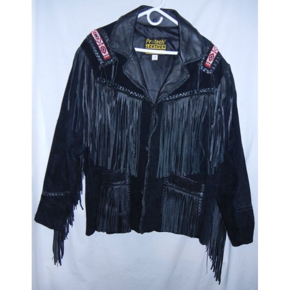 Protech Leather Apparel Mens Leather Jacket Size 46